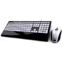 Accuratus Image Multimedia Full Size Keyboard with White Keys and Matching Image Mouse (Gloss White)