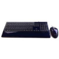Accuratus Image Multimedia Full Size Keyboard with Black Keys and Matching Image Mouse (Gloss Dark Blue)