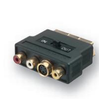 Belkin Gold SCART/ S-Video Adaptor, SCART M/ mini Din 4M & 3 x RCAF