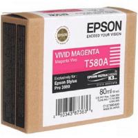 Epson T580A High Capacity Ink Cartridge - 80 ml (Vivid Magenta) for Epson Stylus Pro 3880