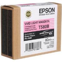 Epson T580B High Capacity Ink Cartridge - 80 ml (Vivid Light Magenta) for Epson Stylus Pro 3880