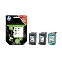 HP Tri-Combo Pack containing 2 x 350 Black Inkjet Print Cartridges + 1 x HP 351 Tri-Colour Inkjet Print Cartridge